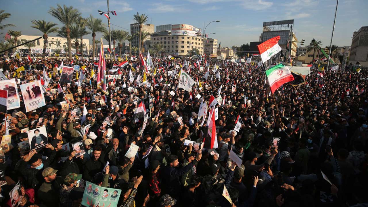 Anti-US chants as Iraqis mourn commanders killed a year ago
