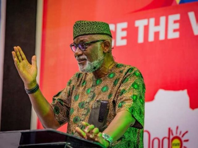 #NBA-SPIDEL 2021: Akeredolu Recommends Amotekun’s Model For All Regions To Tackle Insecurity