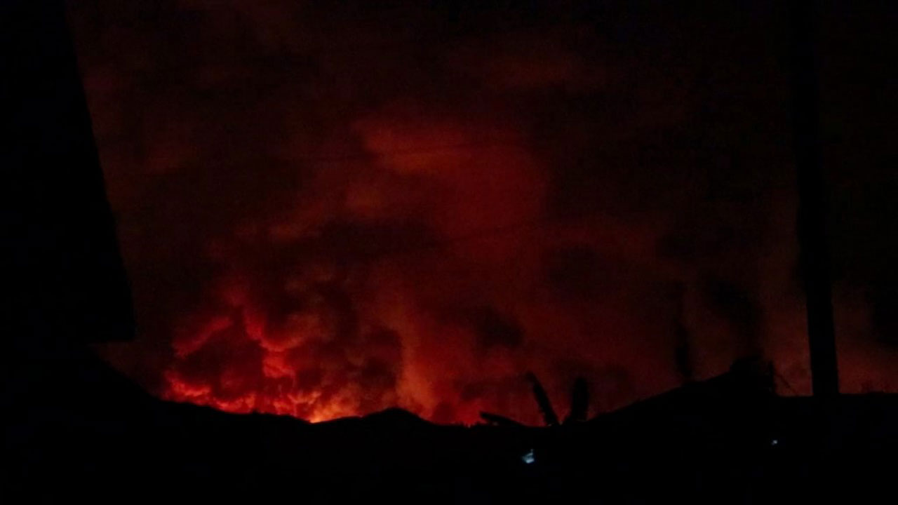 DR Congo’s Nyiragongo volcano flares up