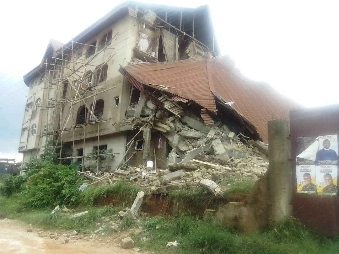 Abia three-storey building collapses