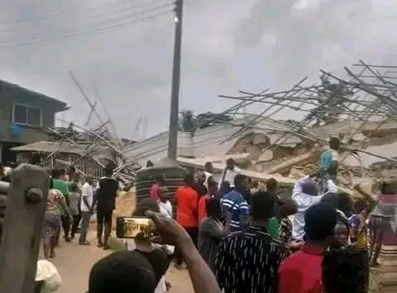 Tears flows as many feared trapped in Akwa Ibom collapsed building