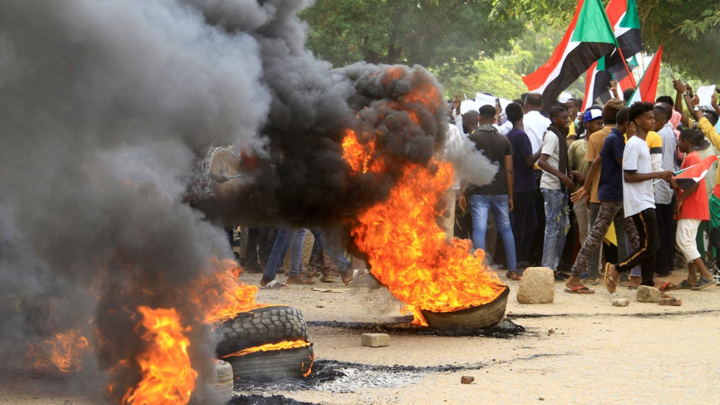 Sudan protesters defy crackdown to mark coup anniversary