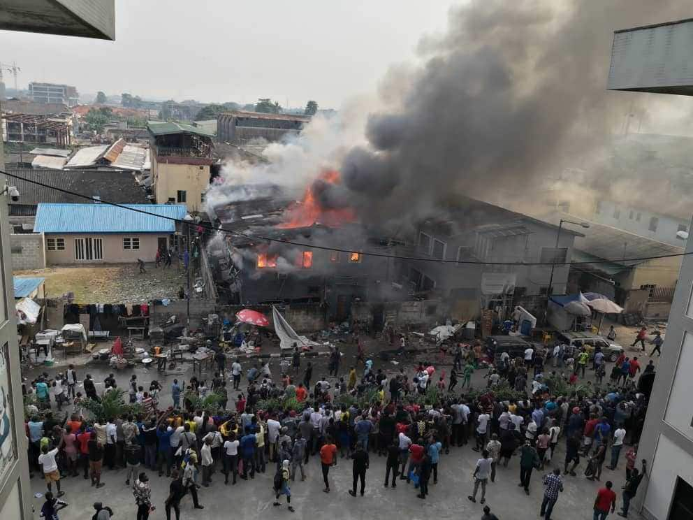 Fire guts Lagos market, destroys goods