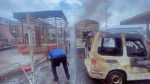 VIDEO: Fire engulfs Mobil fuel station in Lagos