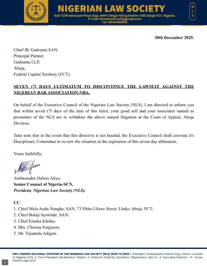 Gadzama, SAN addresses ‘seven-day ultimatum’ in NLS–CAC–NBA case 